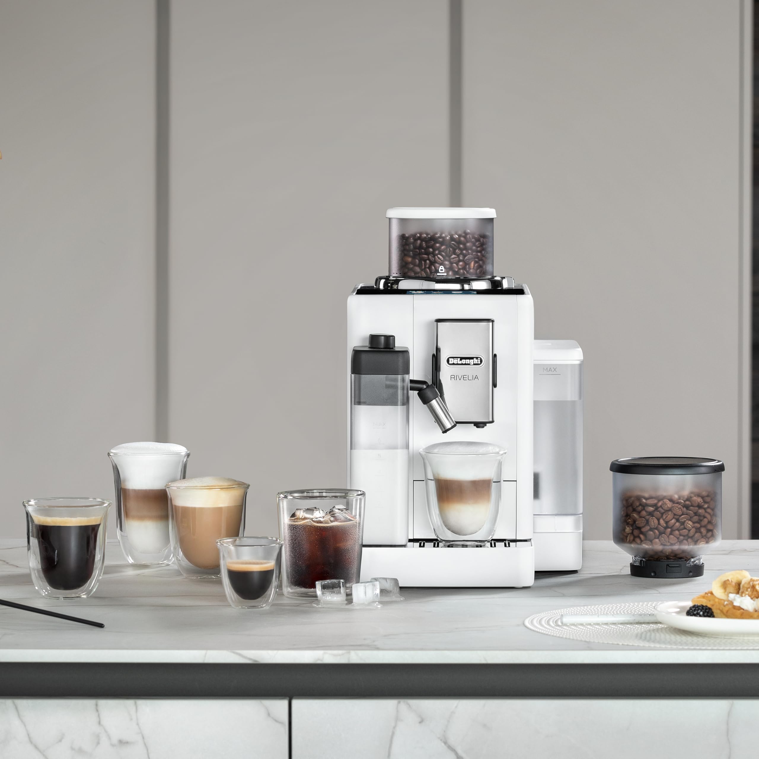 DeLonghi EXAM440.55.W 1450W Rivelia Bean to Cup Coffee Machine
